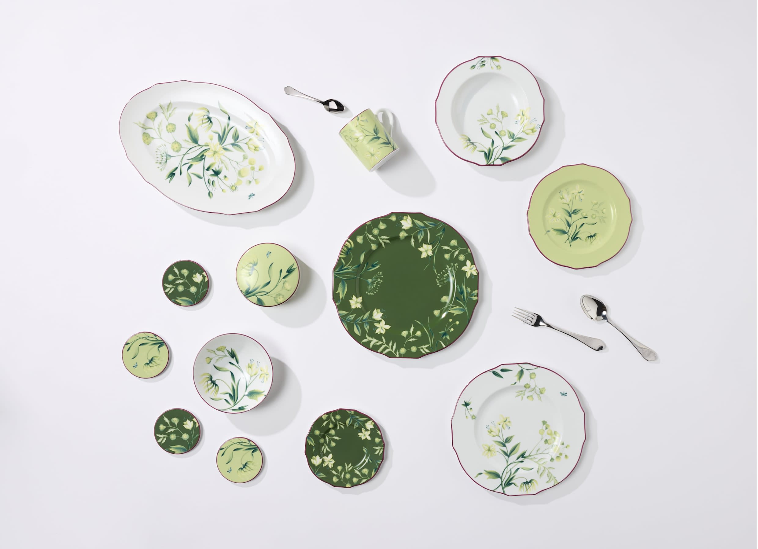 Dessert plate Acanto green | Florenza | GINORI 1735